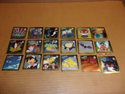 Pokemon 18 Gold Chromium Stickers R1-R18 1999 Artbox Series 1 Complete Set Nice - Image 2