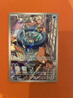 Pokemon TCG Squirtle Stellar Crown Holo Card 148/142 SV07 - Image 1