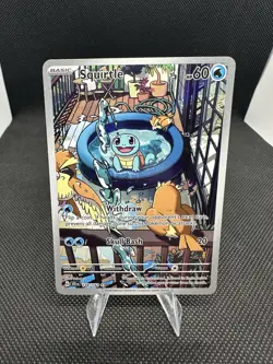 Squirtle 148/142 Sv07: Stellar Crown Holo Illustration Rare Near Mint Pokemon - Image 1