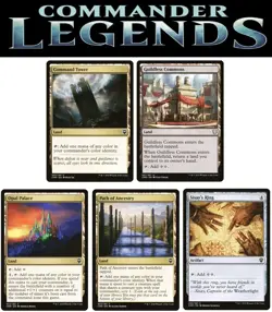 Commander Staples COMMANDER LEGENDS x5 Lot MTG Command Tower, Guildless Commons+ - Image 1