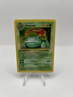 Pokemon TCG Base Set 1st Edition Shadowless 15/102 Venusaur Holo Rare CLEAN - NM - Image 1