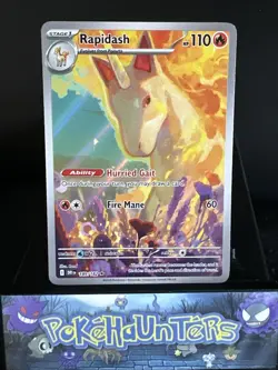 Pokemon Card Rapidash 189/182 Destined Rivals Illustration Rare Near Mint - Image 1