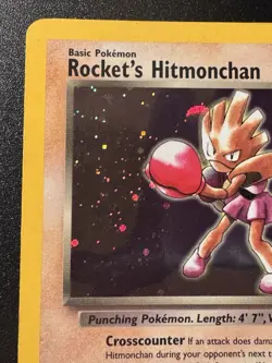 Rocket's Hitmonchan 11/132 Gym Heroes Pokemon Card Holo Foil Rare MP - Image 3