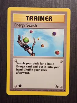 1st Edition Energy Search Fossil Pokemon Card LP 59/62 Common #3 - Image 1