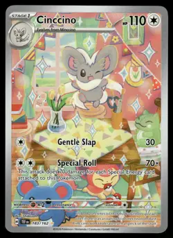 Pokemon Cards Cinccino 183/162 Temporal Forces Illustration Rare NM - Image 1