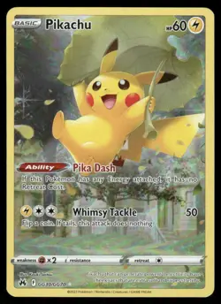 Pokemon Cards Pikachu GG30/GG70 Crown Zenith Galarian Gallery Holo NM - Image 1