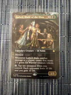 Lathril, Blade of the Elves (Borderless) Foundations - NM+ UNPLAYED - MTG - Image 1