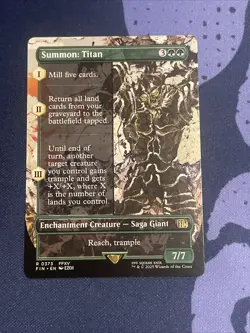 Summon: Titan Borderless #373 Final Fantasy FIN Magic MTG - Image 1