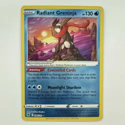Pokemon TCG Radiant Greninja 046/189 NM Reverse Holo Astral Radiance - Image 1