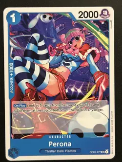 2023 ONE PIECE TCG ROMANCE DAWN PERONA OP01-077 UNCOMMON NM - Image 1