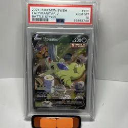 PSA 10 Tyranitar V #155/163 Alternate Full Art 2021 Pokemon SwSh Battle Styles - Image 1
