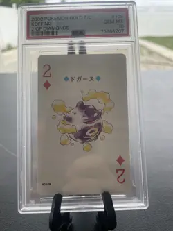 🔥2000 Japanese Pokemon Gold P/C “ KOFFING 2 OF DIAMONDS” PSA 10 (Low Pop) 🔥 - Image 1