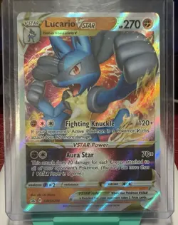 Lucario VSTAR SWSH214 NM Full Art Promo Rare Pokemon Card - Image 1
