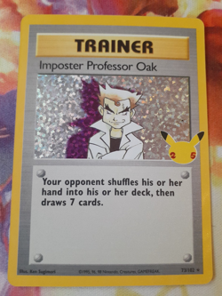 2021 Pokemon Imposter Professor Oak 73/102 Celebrations 25th Anniversary Holo NM - Image 1