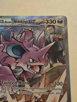 Team Rocket's Nidoking ex 233/182 Sv10: Destined Rivals Holo SIR Pokemon TCG - Image 2