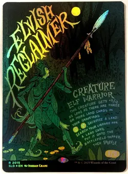 MTG Elvish Reclaimer RAINBOW FOIL Secret Lair Drop 2015 NM - Image 1