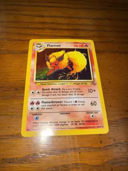 Pokemon English Jungle Flareon Holo #3/64 1999 WOTC Wizards off the Coast - Image 1