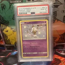 2019 POKEMON SUN & MOON HIDDEN FATES #SV19 POIPOLE-HOLO PSA 10 - Image 1