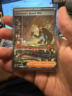 Clemonts Quick Wit 243/191 - Pokemon TCG Surging Sparks Special Illustration NM - Image 2