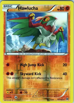 Hawlucha 87/162 Rare - Pokemon TCG XY-BREAKthrough - Reverse Holo (NM) - Image 1