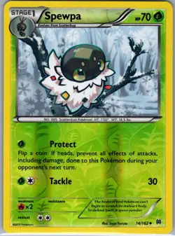 Spewpa 14/162 Reverse Holo XY - BREAKthrough - Pokemon Card - NM - Image 1