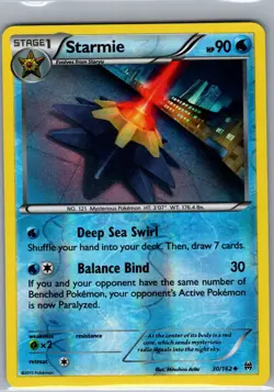 Starmie 30/162 Reverse Holo - XY - BREAKthrough - Pokemon Card - LP - Image 1