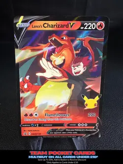 Lance's Charizard V SWSH133 Regular Size, Black Star Promo, Pokemon, NM - Image 1