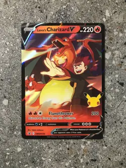 Pokemon TCG Lance's Charizard V SWSH133 Black Star Promo NM-M (Regular Size) - Image 1