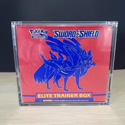 POKEMON SWORD & SHIELD BASE SEALED ELITE TRAINER BOX ETB W CASE SWSH01 ZACIAN - Image 1