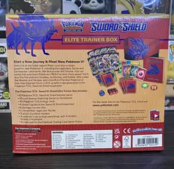 Pokemon TCG Zacian Sword and Shield Base ETB Elite Trainer Box Sealed - Image 3