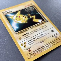 Pikachu #4 1999 WB Black Star Promo Pokemon the First Movie Pokemon TCG LP - Image 1