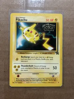 Pokemon TCG - Pikachu Black Star Promo 4 WB The First Movie Vintage WOTC HP - Image 1
