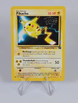 Pikachu #4 1999 WB Black Star Promo Pokemon the First Movie Pokemon TCG - Image 1