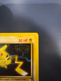 Pikachu #4 1999 WB Black Star Promo Pokemon the First Movie Pokemon TCG LP - Image 4