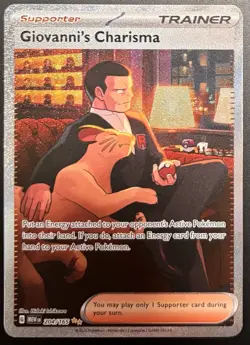 Pokemon Scarlet & Violet 151 Giovanni's Charisma 204/165 SIR Holo Trainer NM/M - Image 1