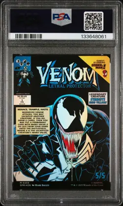 2025 MTG MARVEL'S SPIDER-MAN #0233 EDDIE BROCK/VENOM, LETHAL PROTECTOR PSA 9 - Image 2