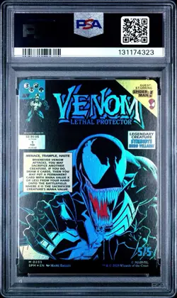 2025 MTG MARVEL'S SPIDER-MAN #0233 EDDIE BROCK/VENOM, LETHAL PROTECTOR PSA 9 - Image 2