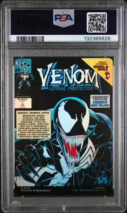 2025 MTG MARVEL'S SPIDER-MAN #0233 EDDIE BROCK/VENOM, LETHAL PROTECTOR PSA 9 - Image 2