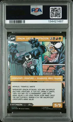 2025 MTG MARVEL'S SPIDER-MAN BORDERLESS EDDIE BROCK/VENOM LETHAL PROTECTOR PSA 9 - Image 2