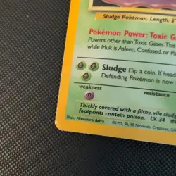 Pokemon TCG Muk Fossil Holo Rare Card 13/62 HP Vintage Pokemon - Image 4