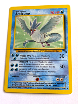 POKEMON FOSSIL ARTICUNO 17/62 LP NON HOLO RARE WOTC (1999) TCG VINTAGE CARD - Image 1