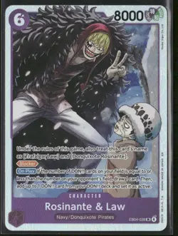 Rosinante & Law EB04-038 - One Piece TCG The Azure Sea's Seven SR - Image 1