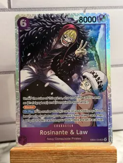 Rosinante & Law EB04-038 SR - THE AZURE SEA'S SEVEN ENGLISH OP14 - One Piece TCG - Image 1