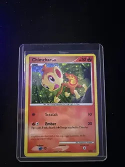 Chimchar LV.8 DP02 Black Star Promo Holo Pokemon Card NM/LP - Image 1