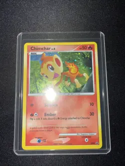Chimchar LV.8 DP02 Black Star Promo Holo Pokemon Card NM/LP - Image 2
