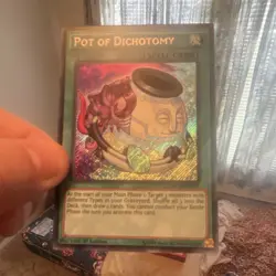 Konami Yu-Gi-Oh! TCG Pot of Dichotomy Spell Card Holo 1st Edition MP14-EN172 - Image 1