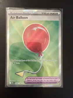 Pokemon Mega Evolution TCG Tool Trainer Holo Card - Air Balloon (166/132) - Image 1