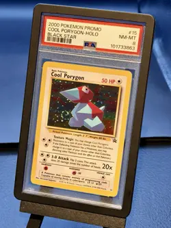 Cool Porygon 15 Black Star Promo WoTC PSA 8 *SWIRL* - Image 2