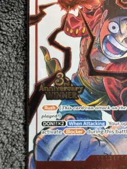 Sealed One Piece OP13 3rd Anniversary Winner Promos - Luffy, Sabo, and Ace - Image 2
