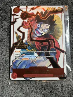 Sealed One Piece OP13 3rd Anniversary Winner Promos - Luffy, Sabo, and Ace - Image 3